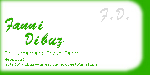 fanni dibuz business card